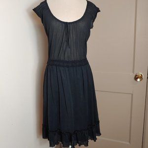 Kookai Black Dress Semi Sheer Slip